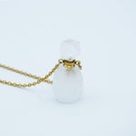 Collana per aromaterapia in quarzo bianco con flacone porta essenze