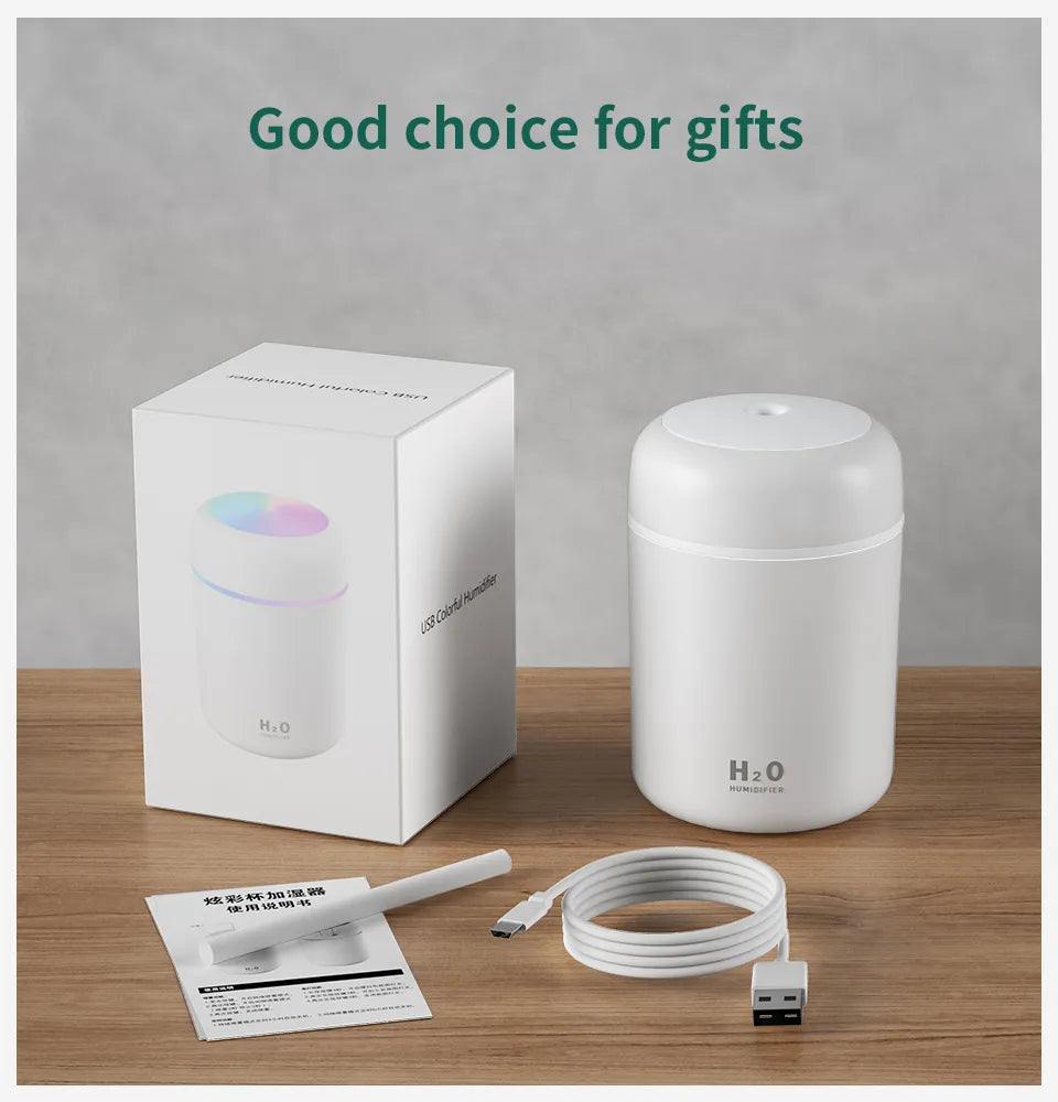 Diffusore per oli essenziali con confezione regalo, cavo USB e accessori inclusi