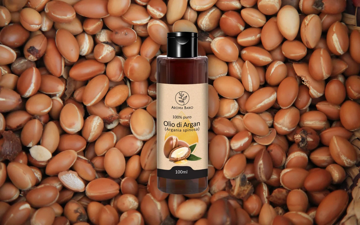 Olio di Argan puro e naturale 100ml con semi di argania spinosa