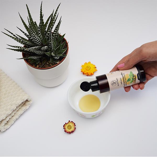 Utilizzo dell’olio di ashwagandha puro Aroma Bano per cura corpo e relax