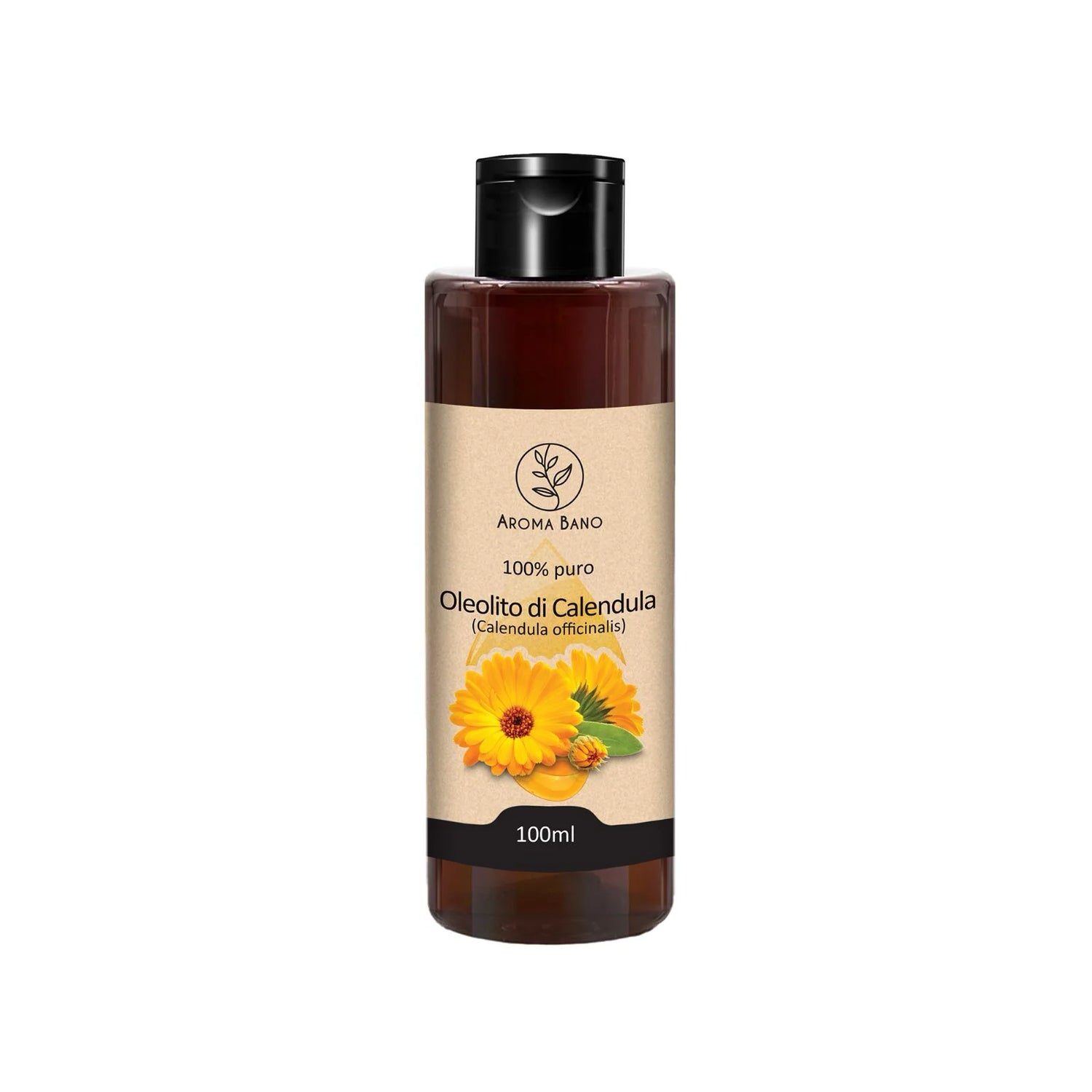 Olio di Calendula naturale 100ml con Calendula officinalis Aroma Bano