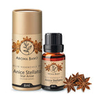 Confezione e bottiglia da 8 ml di olio essenziale di Anice Stellato Aroma Bano