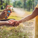 Olio essenziale di Citronella Aroma Bano utilizzato come spray naturale repellente contro zanzare e insetti