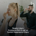 Persone durante esercizi di respirazione e mindfulness con Roll-On di Eucalipto Aroma Bano