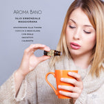 Olio essenziale di Maggiorana Aroma Bano utilizzato in tisana calda per favorire rilassamento e digestione