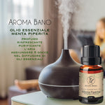 Olio essenziale di Menta Piperita utilizzato nel diffusore per aromaterapia