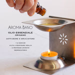 Olio essenziale di origano Aroma Bano utilizzato in diffusore e bruciatore con 1-2 gocce