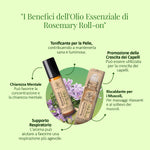 Benefici dell’olio essenziale di rosmarino Aroma Bano roll-on con effetti tonificanti, respiratori e rilassanti