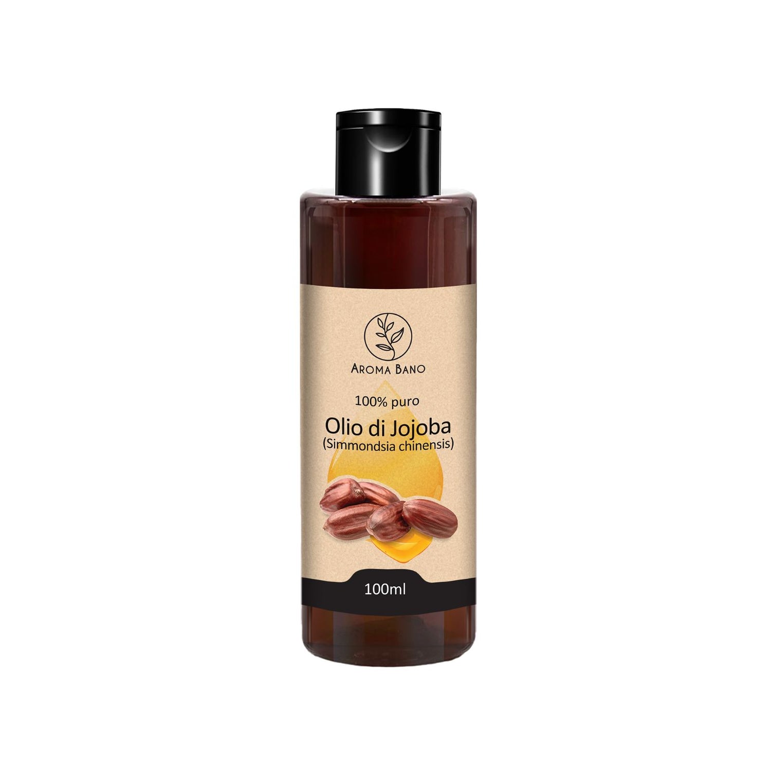 Olio di jojoba puro e naturale 100ml Aroma Bano per pelle e capelli