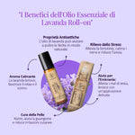 Benefici del roll-on di olio essenziale di lavanda Aroma Bano per rilassamento, pelle e sollievo dallo stress
