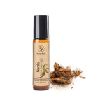 Roll-on di olio essenziale di Nardo Aroma Bano in bottiglia con radice naturale