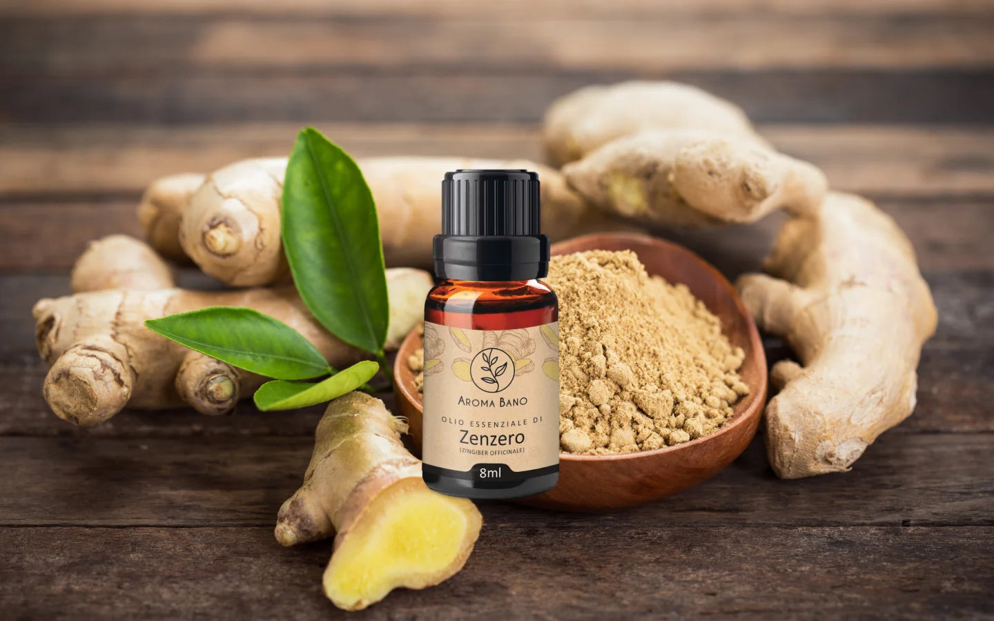 Olio essenziale di Zenzero con radici di zenzero
